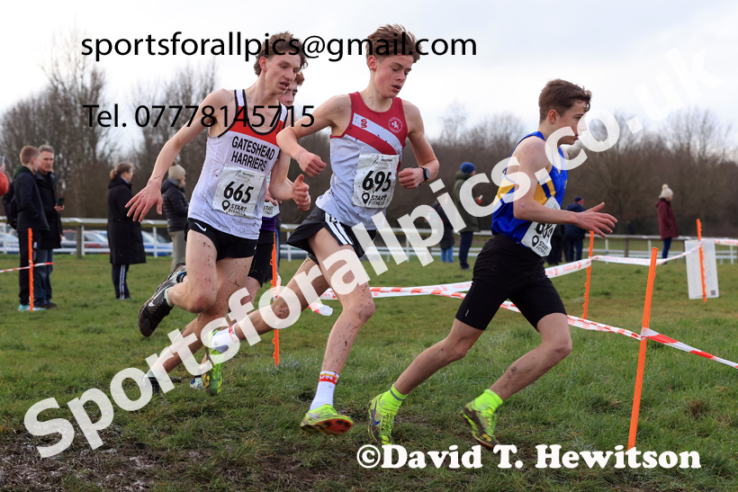 Mens Under-17s 2026 Northern Cross Country Champs., Pontefract Racecourse, Pontefract. Photo: David T. Hewitson/Sports for All Pics
